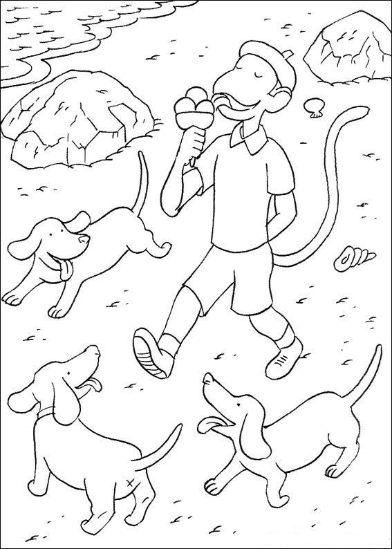 coloriage zephyr l ami de babar mange une glace